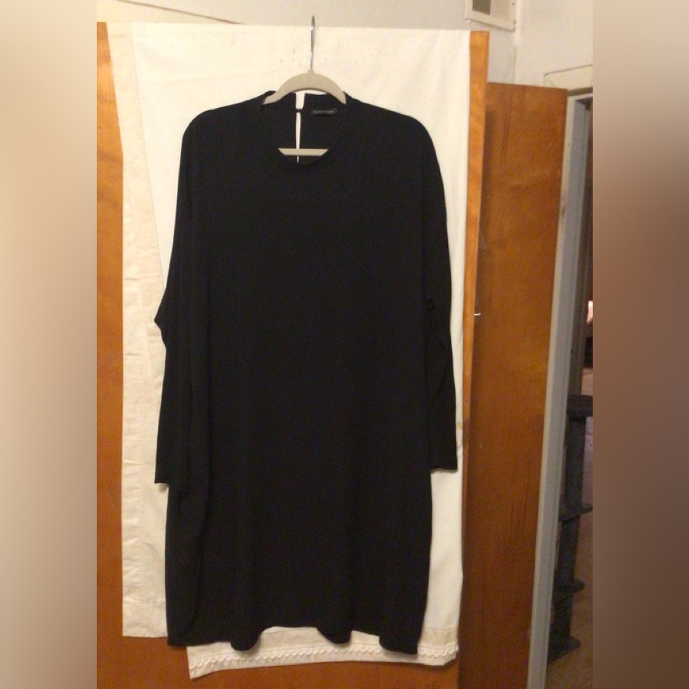 Eileen Fisher Silk sheath minimalist conservative modest dress SZ L